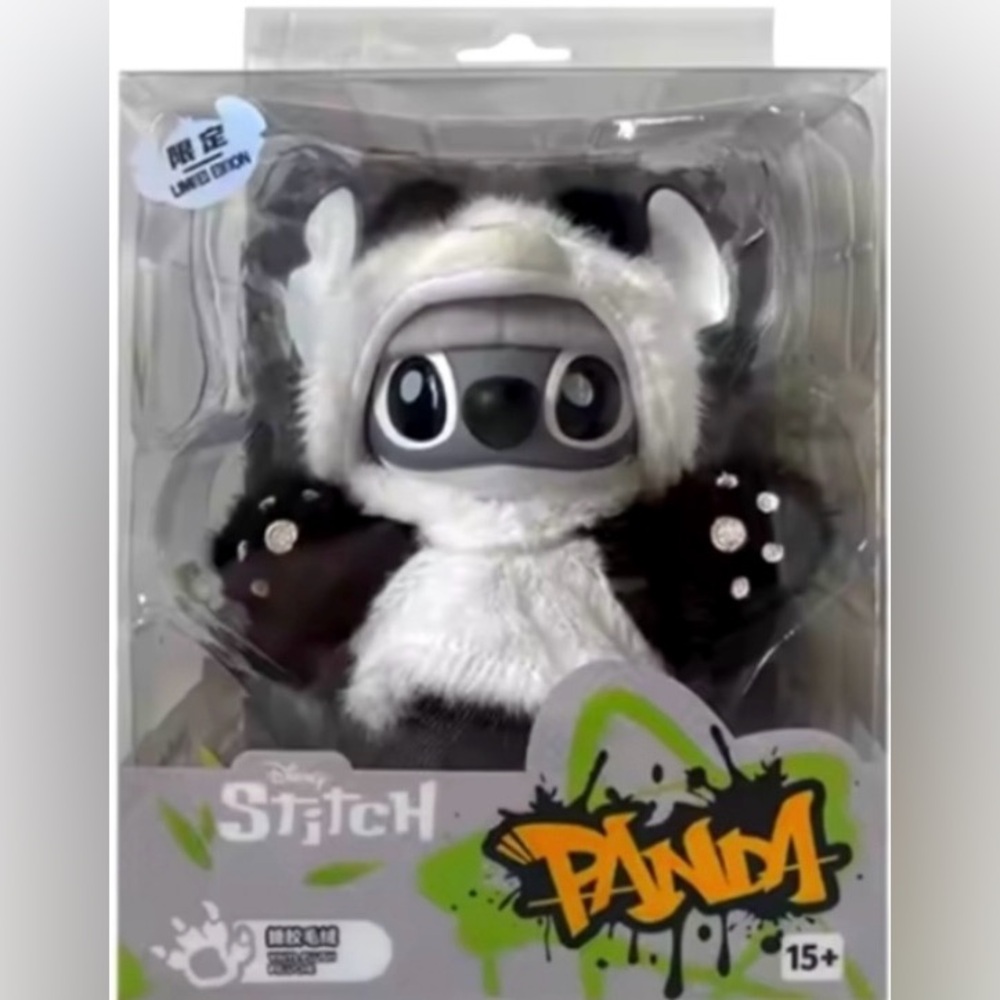 MINISO Disney Panda Stitch GenZ Street Collection Vinyl Plush Sealed Box, NEW!